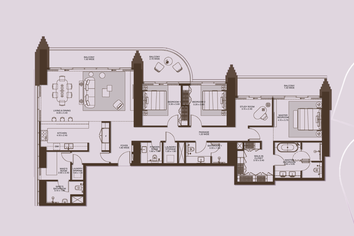 3 BR APT.